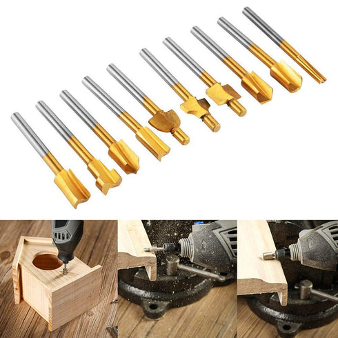 HSS Router Carbide Engraving Bits and Router Bit Set 1/8"(3mm) Shank for Rotary Tools Accessories for DIY Woodworking, Carving, Engraving, Drillin...