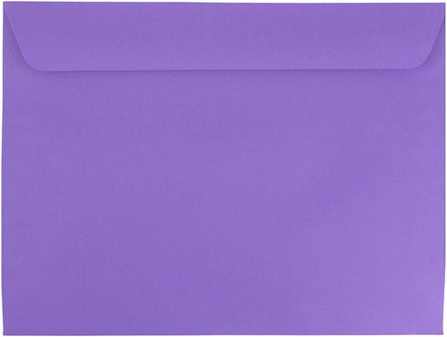 JAM PAPER 9 x 12 Booklet Colored Envelopes - Violet Purple Recycled - 25/Pack...