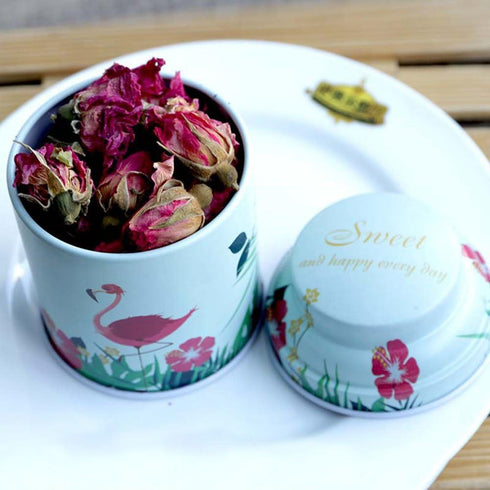TooGet Elegant Metal Tinplate Empty Tins, Shabby Chic Mini-boxes for DIY Candles, Dry Storage, Spices, Tea, Candy, Party Favors, and Gifts (Cylind...