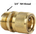 HQMPC Garden Hose Quick Connect Solid Brass Quick Connector Garden Hose Fitting Water Hose Connectors 3/4 inch GHT (2SETS)...