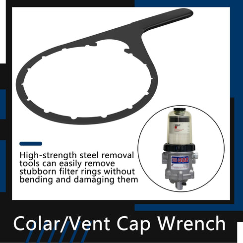 6 Inch Colar/Vent Cap Fuel Filter Wrench for 380134 382 Compatible with Detroit Diesel Truck Engines Cummins Engines, Davco 382 Filter Wrench Blac...