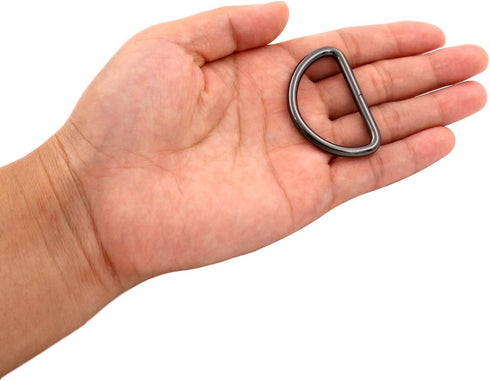 BIKICOCO Metal D-Rings Buckle, 1-1/2 Inch Non-Welded for Webbing Sewing DIY - Gunmetal - Pack of 20...