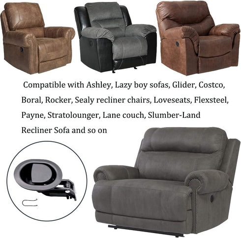 2Pcs Universal Heavy-Duty Metal Sofa Chair Recliner Release Pull Handles Replacement Parts, Fits Ashley, Lazy Boy and Most Recliner Brand, Recline...
