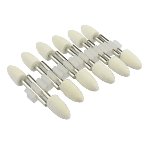Luo ke 8mm Diameter Bullet shape Polishing Buffing Wheels Wool Felt Mounted Mandrel Grinding Bits Grinder Head Rotary Tool Accessories Drill Tools...