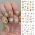 12 Sheets Lily Flowers Nail Stickers Water Transfer Decals Slider Nail Art Decorations White Flower Green Leaf Geometric Line Sliders Spring Flora...