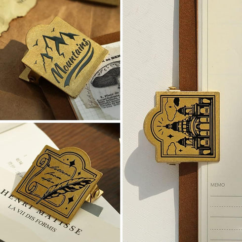 Reusable Brass Binder Clip Metal Binder Clips Paper Binder Clip Document Binder Clip Bill Binder Clip Decorative Notebook Binder Clip for Home Off...
