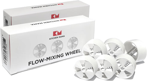 6-Pack Wheel Head Replacements for Kitchen Mama Milk Frother Handheld Foam Maker for Lattes - Whisk Drink Mixer for Coffee, Mini Foamer for Cappuc...