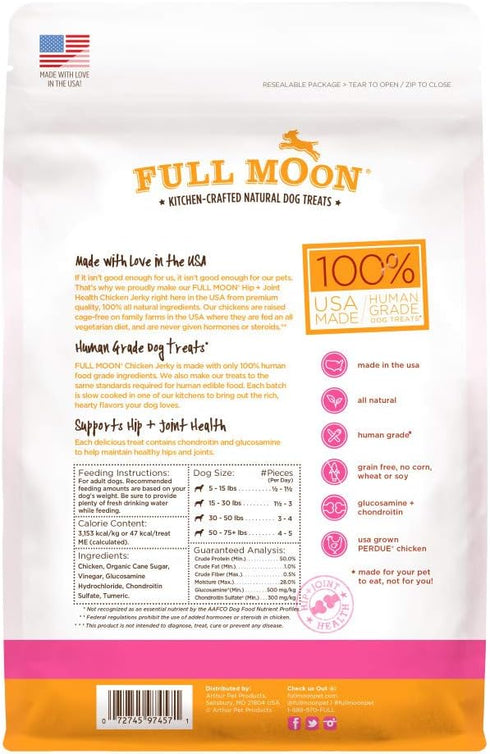 Full Moon Chicken Jerky Healthy All Natural Dog Treats Human Grade For Hip And Joint 12 oz...