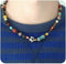 90s Beaded Necklace Color Surfer Crystal Stone Gemstone Wooden Bead Britpop Summer Choker Necklace for Men Women...