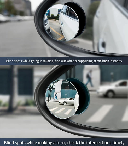 Blind Spot Car Mirror, 2" Round Wide Angle Adjustable Blind Spot Mirror, HD Glass Convex Rear View Mirror, Round Shape Blind Spot Mirror for Vehic...