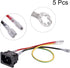 uxcell C14 Panel Mount Plug Adapter AC 250V 10A 3 Pins IEC Inlet Module Plug Power Connector Socket with 3 Wires Pack of 5...