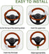 Fuzzy Steering Wheel Cover, Universal 15'' Steering Wheel Protector with Soft Plush, Anti-Slip Car Wheel Covers for Warm Winter, Car Interior Acce...