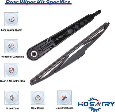 Rear Wiper Arm Blade Set for Kia Sportage 2017-2022 Rear Windshield Wiper Arm Blade Assembly 98815-A4100 98850-A4000...