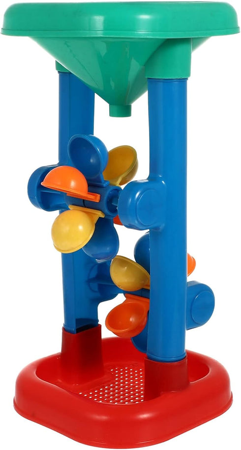 Water Wheel Toy 1 Set Plastic Kids Beach Sandbox Toys Outdoor Beach Sand Hourglass Water Sifting Funnel for Summer Beach Sand Table (Random Color)...