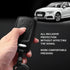 Tukellen for Audi Key Fob Cover Genuine Leather with Keychain,Leather Key Case Protector Compatible Audi A4 Q7 Q5 TT A3 A6 SQ5 R8 S5 Smart Key-Bla...