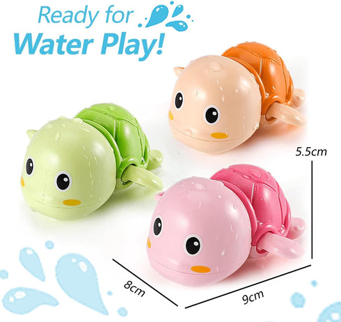 Bath Toys - Baby Water Toys for Toddlers 1-3 - Kids Pool Floating Toys for 1 Year Old Girl Boy Gifts - Wind Up Swimming Turtle Infant Bathtub Toys...