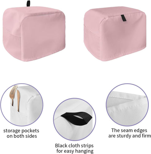 Pink Toaster Cover 2 Slice, Small Kitchen Appliance Covers, Farmhouse Pink Decor Toaster Oven Cover with Loop, Bread Machine Cover Polyester Dust ...