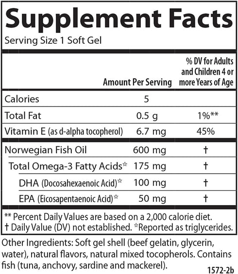 Carlson - Kid's Chewable DHA, 100 mg DHA, Brain Health, Vision Function, Growth & Development, Orange, 180 Chewable Softgels...
