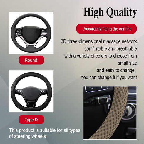 Car Steering Wheel Cover, Elastic Stretch Steering Wheel Cover, 15 Inch Anti-Slip Car Steering Wheel Protector, Steering Wheel Accessories Univers...
