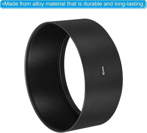 PATIKIL 82mm Lens Hood, Long Focus Frosted Surface Anti-reflective Inside Hood with Cleaning Cloth for Camera Lens, Black for Nikon, for Fujifilm,...