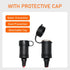 Pack-1 Car Cigarette Lighter Extension Cord, 11.8" PVC Splitter Y Adapter, Power Charger Port, 16AWG Automotive Socket Extension Cable, Universal ...