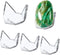 Hipiwe 5 Packs Acrylic Triangle Display Holder - Display Easel Stands for Geodes Rock Mineral Agate Fossil Coral, Clear Plastic Display Stands for...