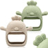 2 Packs Baby Teething Toy for 0-6 6-12 months, Food Grade Silicone Teething Mitten, Anti Dropping Wrist Hand Teethers Baby Chew Toys for Sucking N...