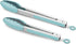 9-Inch & 12-Inch Cooking Tongs, Premium Silicone Set of 2 BPA Free Non-Stick Stainless Steel BBQ Grilling Locking Food Tong, Aqua Sky...