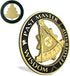 Past Master Masonic Car Emblem Black & Golden Mason Auto Decal...