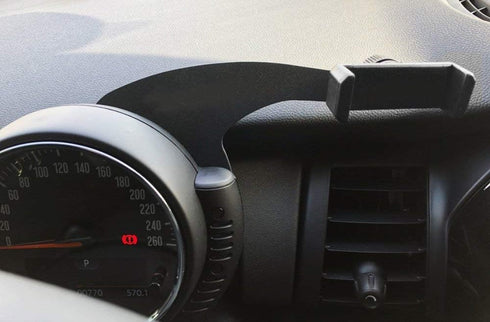 iJDMTOY Behind Tachometer Bolt-On Mount Cell Phone GPS Black Holder Compatible with MINI Cooper R55 R56...