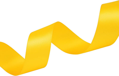 Livder Double Face Satin Ribbon Roll, 1 inch Wide 50 Yard Length (Yellow)...