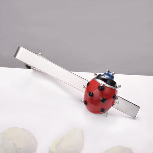 Unique Insect Tie Clip for Men Ladybug Bee Tie Bar Silver Gold Animal Novelty Anniversary Jewelry Gift...