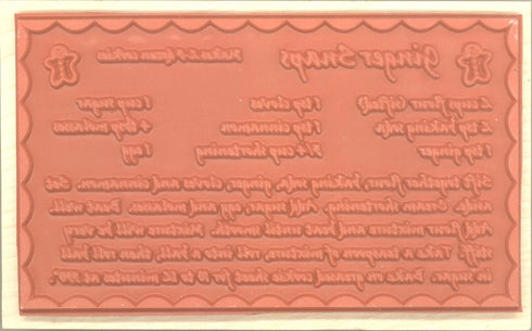 Stamps by Impression Ginger Snap Recipe Rubber Stamp...
