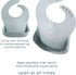 Set of 3 silicone baby bibs | Waterproof, easy to clean, BPA free, soft and adjustable | Nice combination of beige, grey and ochre colors...