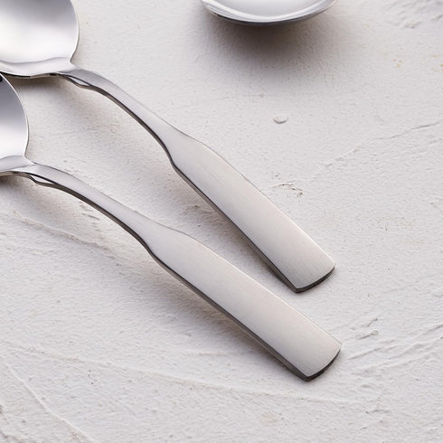 Soup Spoons, Stainless Steel 6.1” Heavy Duty Round Spoons, Dinner Spoon Table Spoon Silverware, Metal Spoon Cutlery Set, 6-Piece...