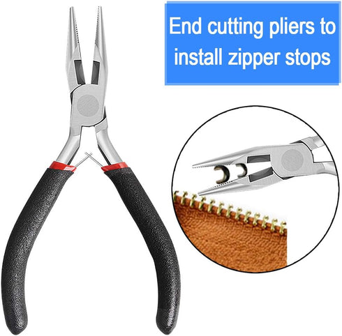 2 Pack Zipper Repair Kit Zipper Install Pliers Tool to Replacement Zipper, Hand Fix A Zipper Tool...