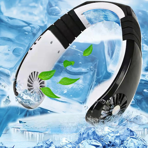 USB Portable Air Cooler Mini Electric Air Conditioner Neck Cooling Fan (Updates Black)...