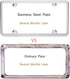 License Plate Frames, Indeed BUY 2 Pcs 4 Holes Slim Stainless Steel Polish Mirror License Plate Frame and Chrome Screw Caps...