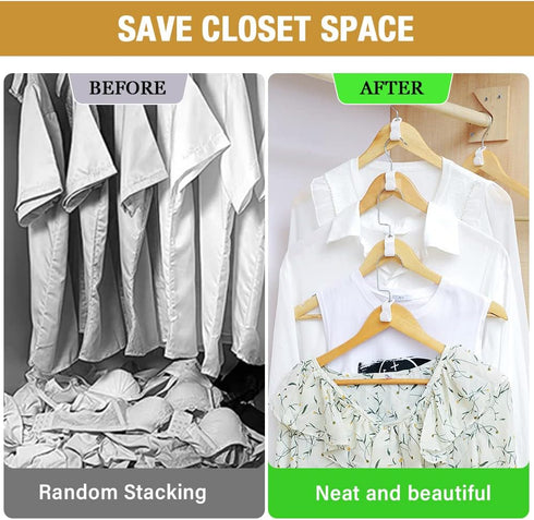 100Pcs Clothes Hanger Connector Hooks, Super Space Saving for Closet Heavy Duty Cascading Hanger Extender Hooks Plastic Closet Hanger Organizer (W...