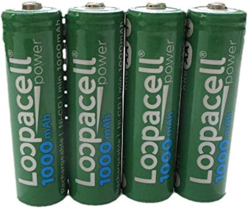 4 AA Rechargeable NiCD Battery, 1.2V 1000mAh High Capacity AA Batteries...