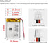 EEMB 4PACK Lithium Polymer Battery 3.7V 320mAh 402535 Lipo Rechargeable Battery Pack with Wire Molex Connector for Speaker and Wireless Device- Co...