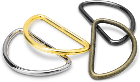 CooBigo 40 Pack 1 1/2 inch Metal D Ring 1.5 inch D Hooks Ajustable D-Rings Webbing Strap Belt Buckles for Bag, Backpack, Handles, Purses, Hangers ...
