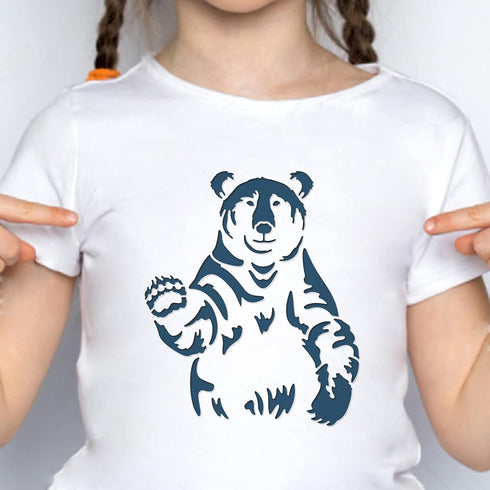 FINGERINSPIRE Bear Stencils Wall Decoration Template 11.8x11.8 inch Plastic Bear Drawing Painting Stencils Templates Square Reusable Stencils for ...