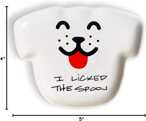 Naughty Dog Spoon Rest, Ceramic Dish, Cute Novelty Gift for Dog Lovers...