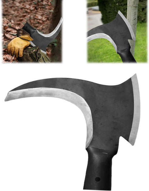 1 Pcs High Manganese Steel Double Scythe,Steel Grass Sickle,Agricultural Hand-Motor Weeding,Blade Thickness 2.8mm,Weeding Scythe Sickle for Outdoo...