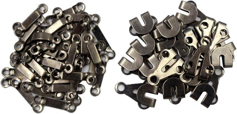 DGOL 100 Pairs Copper Invisible Sew on Hooks and Bar Snap Fasteners Sewing Eyes Closure Clips Silver and Gunmetal...