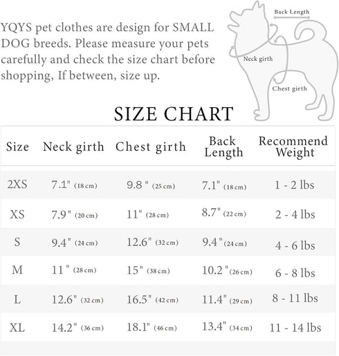 YQYS Pet Dog T-shirts Thick Striped Cotton Tee Shirt for Small Dogs and Cats Puppy Clothes Dog Apparel Teacup Dog Clothing for Chihuahua Yorkie Po...