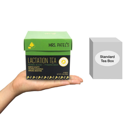 Mrs. Patel's Lactation Tea, Herbal Blend, Mild & Soothing, For Breastfeeding and Pumping Moms, Drink Iced or Hot, Caffeine Free, Gluten Free, Dair...