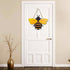 MACLARONX Wooden Bumble Bee Decor 12" Large Honey Bee Cutouts Wall Sign Crafts for Porch front door Home Patio Yard Garden Home Decorations...