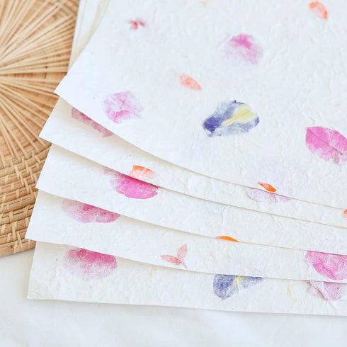 Large Sheets Handmade Thick Natural Flowers Mulberry Paper Sheets 20 x 14 Inches, Painting, Writing Handmade Paper, Decorative Paper, Card Making ...